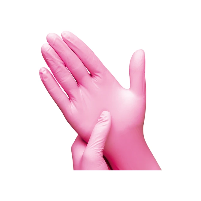 Handschoen Hynex nitril S roze 3.5gr 100 stuks