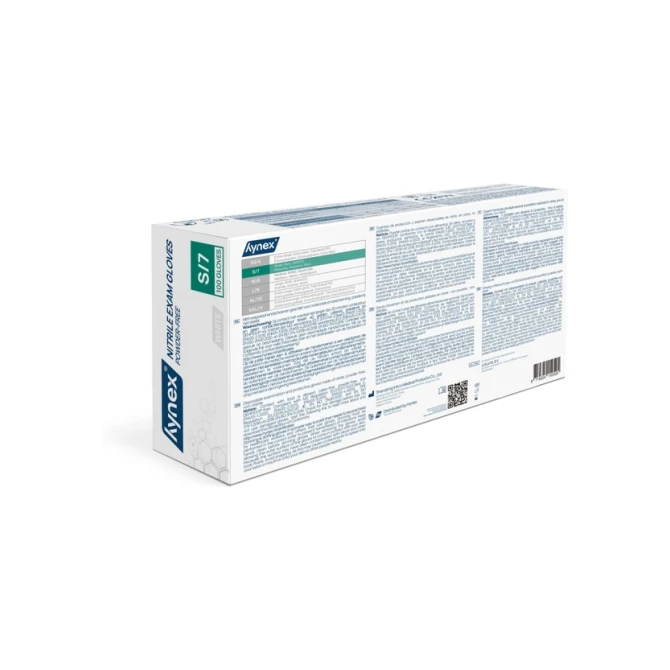 Handschoen Hynex nitril S wit 3.5gr 100 stuks