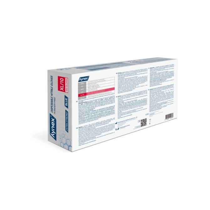 Handschoen Hynex nitril XL blauw 5gr extra sterk 100 stuks