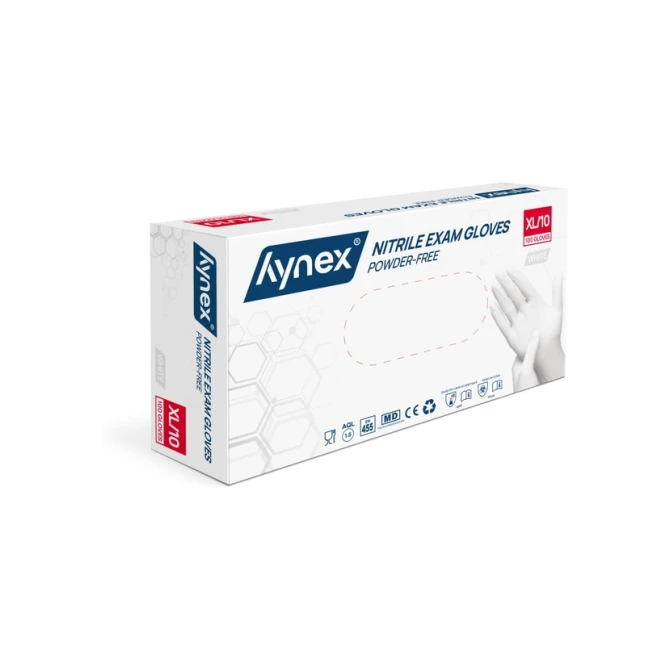Handschoen Hynex nitril XL wit 3.5g 100 stuks