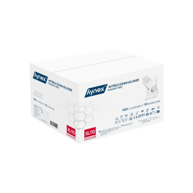 Handschoen Hynex nitril XL wit 3.5g 100 stuks