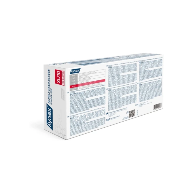 Handschoen Hynex nitril XL wit 3.5g 100 stuks