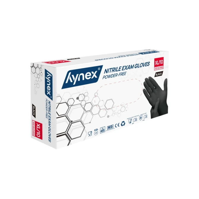 Handschoen Hynex nitril XL zwart 3.5g pak à 100 stuks
