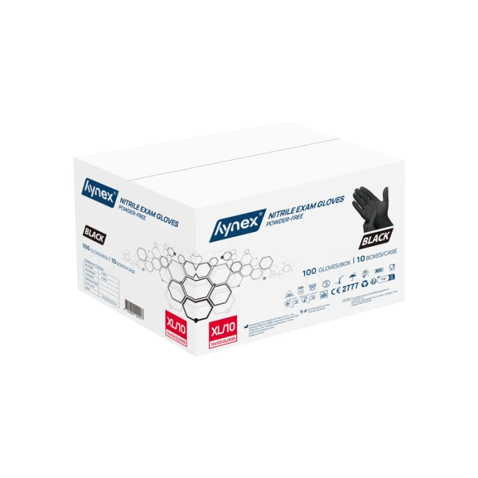Handschoen Hynex nitril XL zwart 3.5g pak à 100 stuks