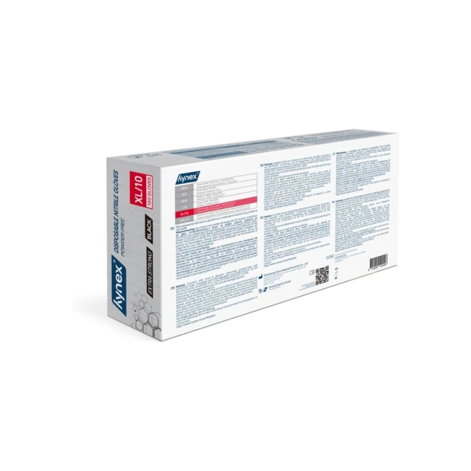 Handschoen Hynex nitril XL zwart 5gr extra sterk 100 stuks