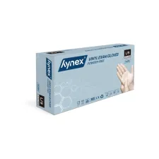 Handschoen Hynex vinyl L transparant 4.5gr 100 stuks Handschoen Hynex vinyl L transparant 4.5gr 100 stuks