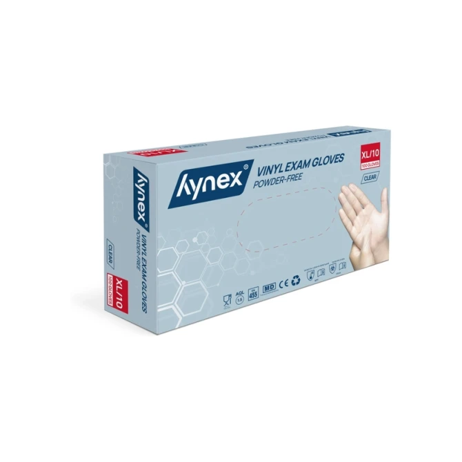 Handschoen Hynex vinyl XL transparant 4.5gr 100 stuks