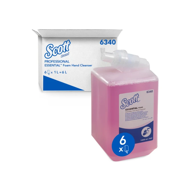 Handzeep Scott Essential foam roze 1000ml 6340
