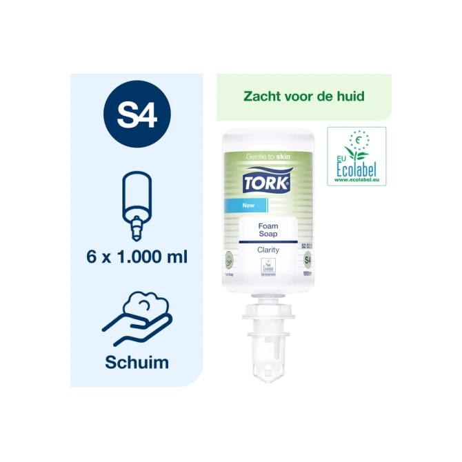 Handzeep Tork S4 Premium schuim 1000ml Clarity 520201