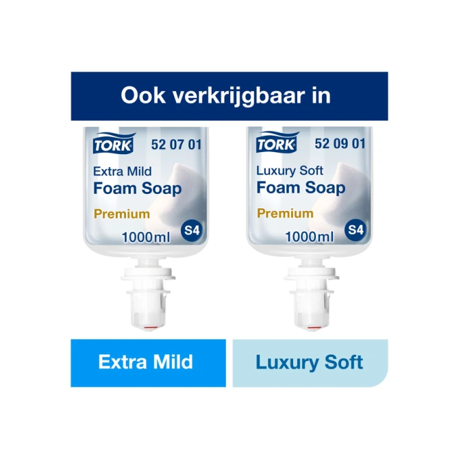 Handzeep Tork S4 Premium schuim 1000ml mild 520501
