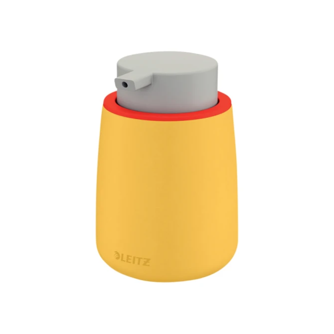 Handzeepdispenser Leitz Cosy voor handzeep 300ml geel