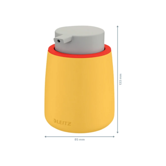Handzeepdispenser Leitz Cosy voor handzeep 300ml geel