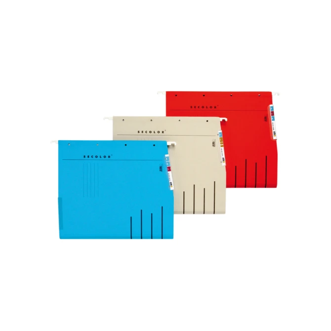 Hangmap Djois Secolor recycled lateraal voor legbord rood
