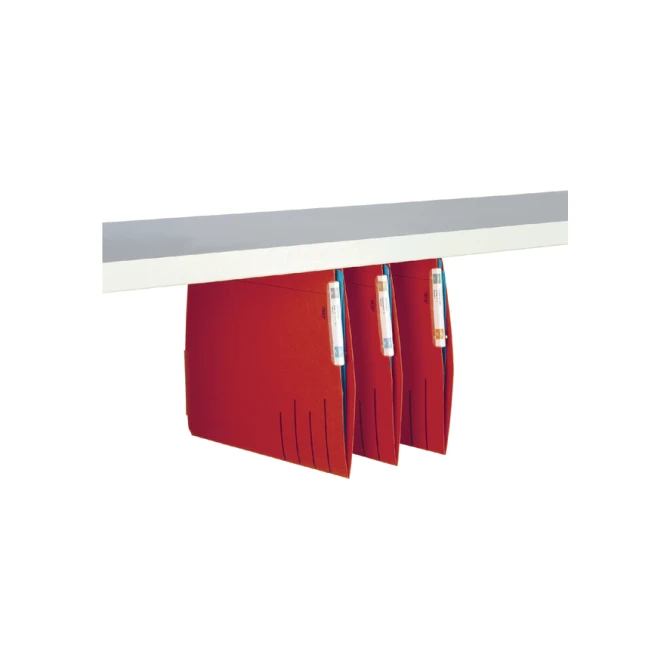 Hangmap Djois Secolor recycled lateraal voor legbord rood