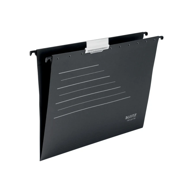 Hangmap Leitz Alpha Recycle A4 verticaal V-bodem zwart