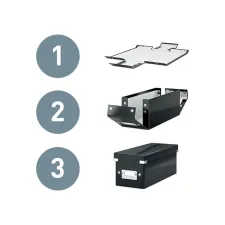 Hangmappenbox Leitz click & store WOW gerecycled karton 357x285x367mm wit Hangmappenbox Leitz click & store WOW gerecycled karton 357x285x367mm wit