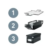 Hangmappenbox Leitz click & store WOW gerecycled karton 357x285x367mm zwart