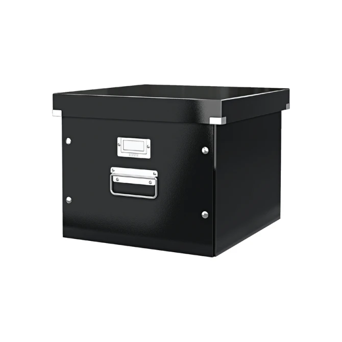 Hangmappenbox Leitz click & store WOW gerecycled karton 357x285x367mm zwart