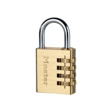 Hangslot Master Lock combinatieslot messing 40mm Hangslot Master Lock combinatieslot messing 40mm
