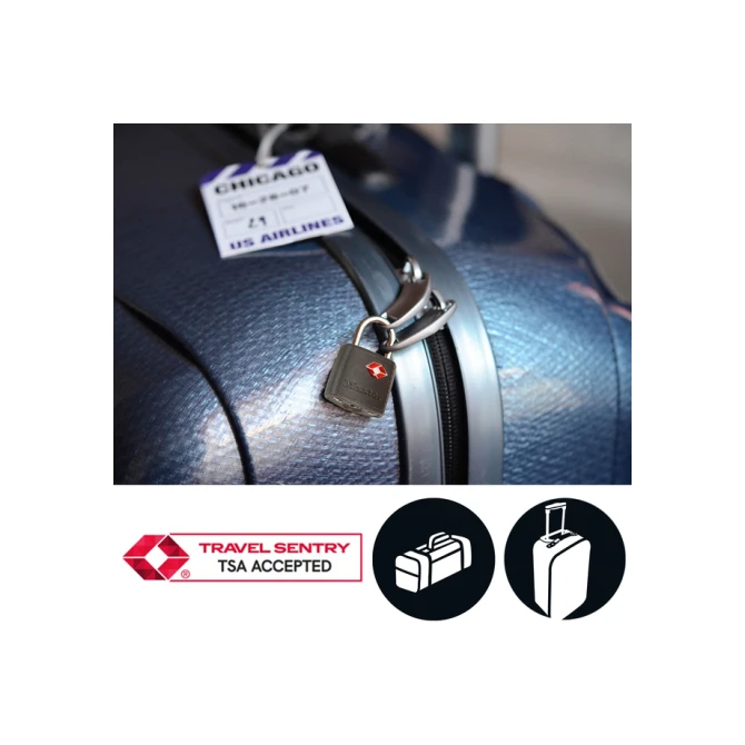 Hangslot Masterlock 2 gelijksluitend ABS cover TSA assorti in willekeurige kleur 30mm 2 stuks
