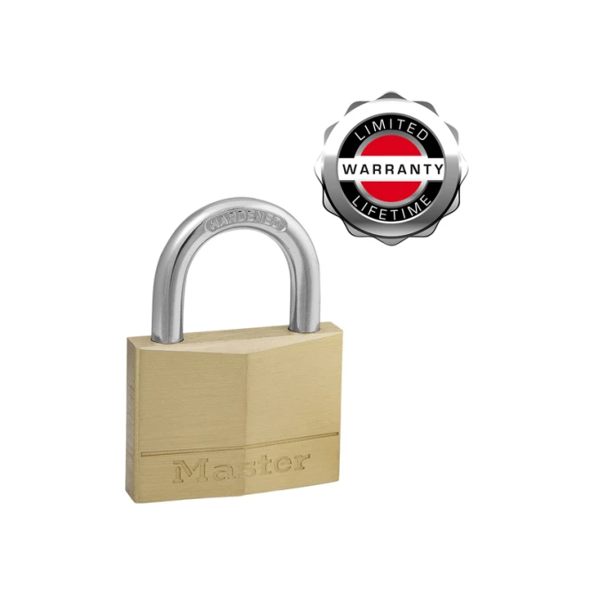 Hangslot MasterLock 4 gelijksluitend messing 50mm 4 stuks