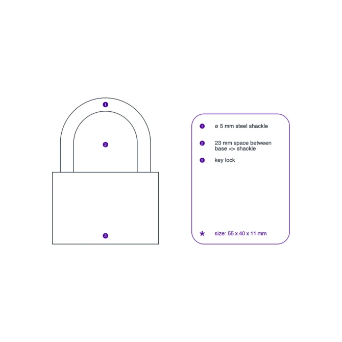 Hangslot Pavo  40mm