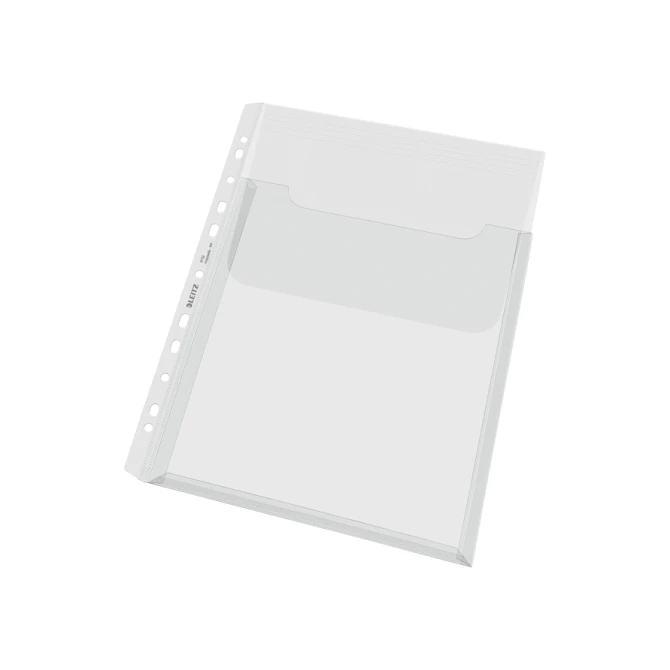 Harmonica showtas Leitz Premium met bovenklep copy safe PP A4  glashelder 5 stuks
