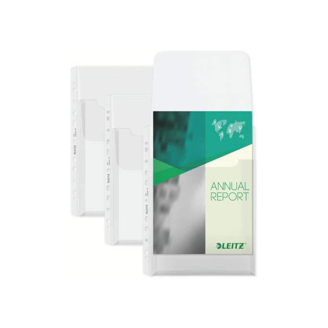 Harmonica showtas Leitz Premium met bovenklep copy safe PP A4  glashelder 5 stuks