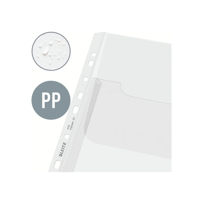 Harmonica showtas Leitz Premium met bovenklep copy safe PP A4  glashelder 5 stuks