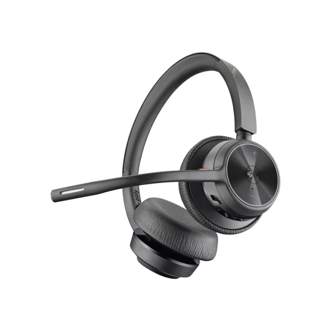 Headset HP POLY Voyager 4320-M met BT700 dongle en oplaadstatief