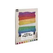Hobbykarton CarftID glitter 24x34cm 180gr 10 vel 10 kleuren