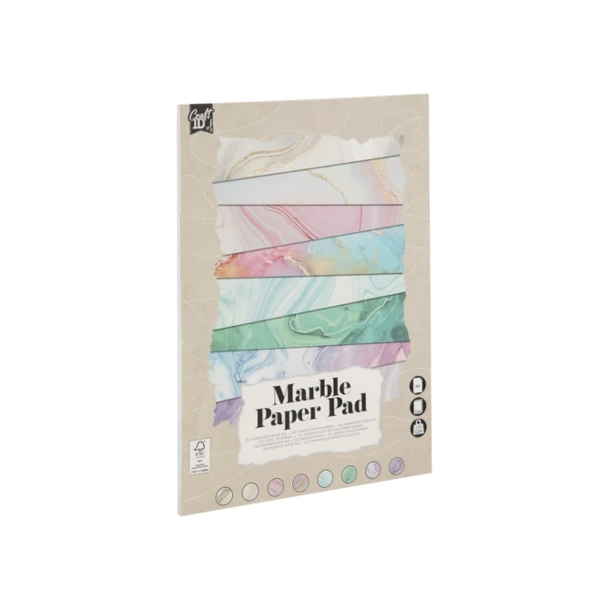 Hobbykarton CraftID A4 175gr marmer 16 vel