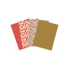 Hobbypapier Décopatch 30x40cm set à 4 vel thema Love is in the Meadow