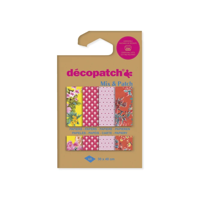 Hobbypapier Décopatch 30x40cm set à 4 vel thema Wandeling in Kyoto