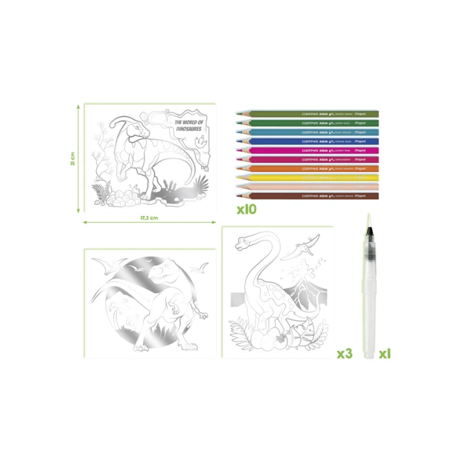 Hobbyset Maped Creativ Aqua'Art dinosaurus 14-delig assorti