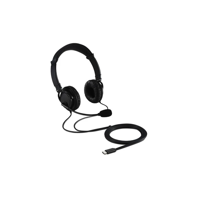 Hoofdtelefoon Kensington USB-C Hi-Fi met microfoon zwart