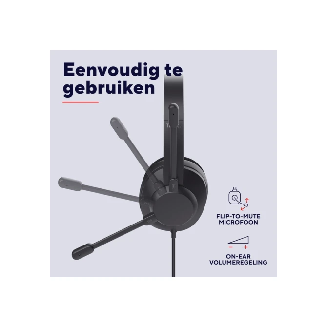 Hoofdtelefoon Trust Ayda Max USB-ENC Hoofdtelefoon Trust Ayda Max USB-ENC