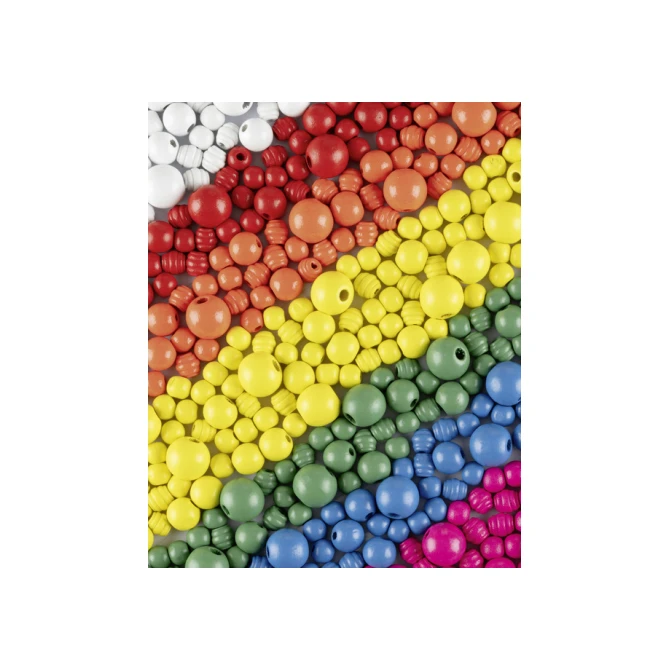 Houten kralen Folia 1000 gram assorti