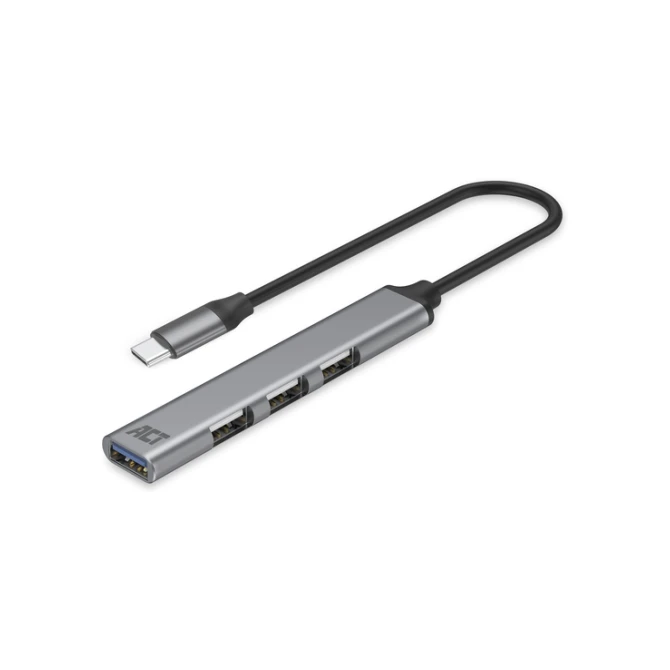 Hub ACT USB-C 3x USB-A 2.0 en 1x USB-A 3.0