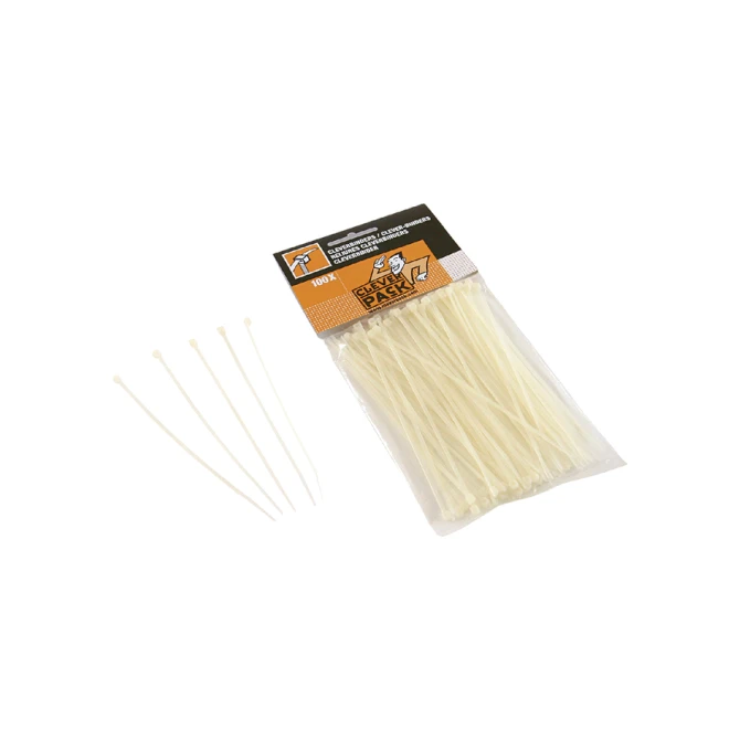 Inbindstrip CleverPack cleverbinder kabel 10/20cm wit 100 stuks