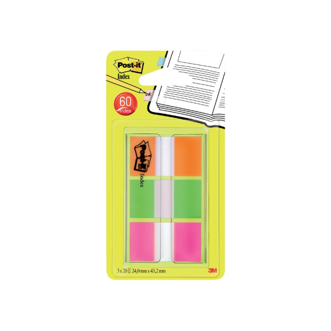Indextabs Post-it 680 24mmx43.2mm assorti 60 tabs