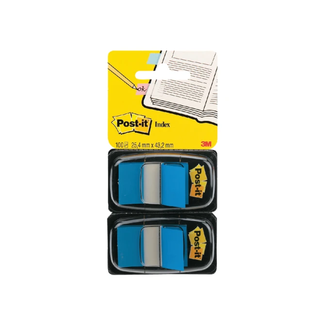 Indextabs Post-it 680 25.4x43.2mm duopack blauw 2x 50 tabs