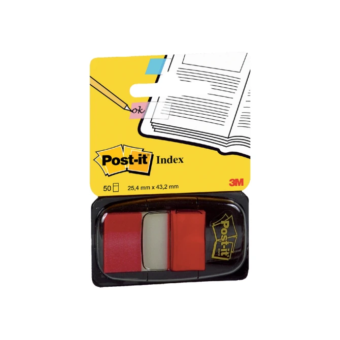 Indextabs Post-it 680 25.4x43.2mm rood 50 tabs Indextabs Post-it 680 25.4x43.2mm rood 50 tabs