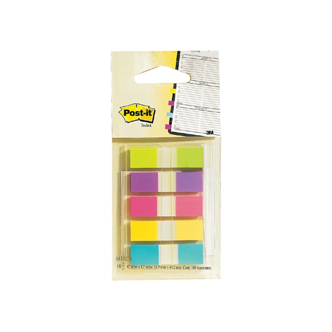 Indextabs Post-it 6835 11.9x43.1mm assorti 100 tabs