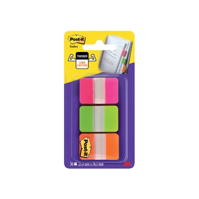 Indextabs Post-it 686GOT 25.4x38mm strong roze en groen 36 tabs