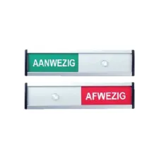 Infobord aanwezig/afwezig 125x30mm