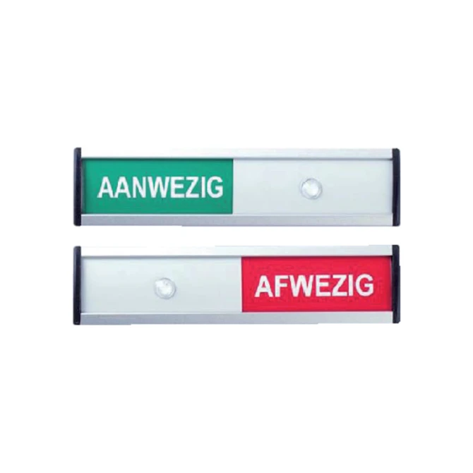 Infobord aanwezig/afwezig 125x30mm