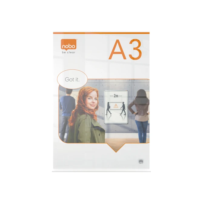 Infobord Nobo Premium Plus A3 acryl vrijstaand