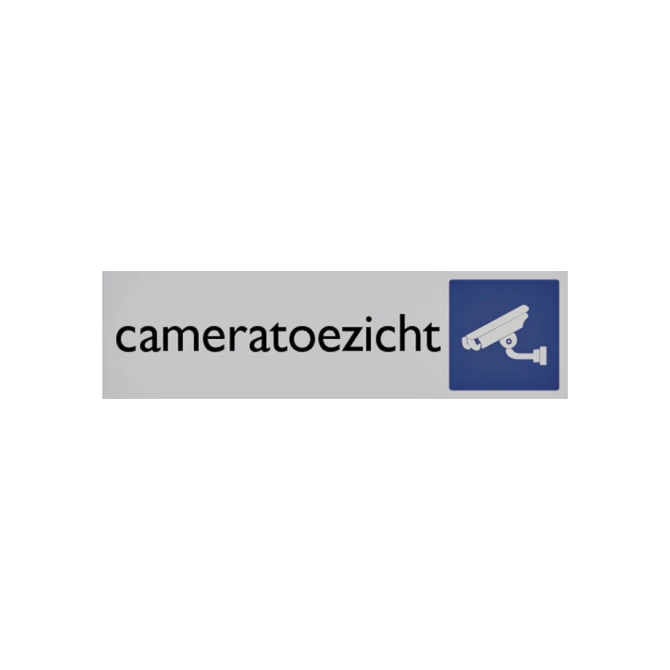 Infobord pictogram cameratoezicht 165x44mm