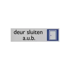 Infobord pictogram deur sluiten 165x44mm